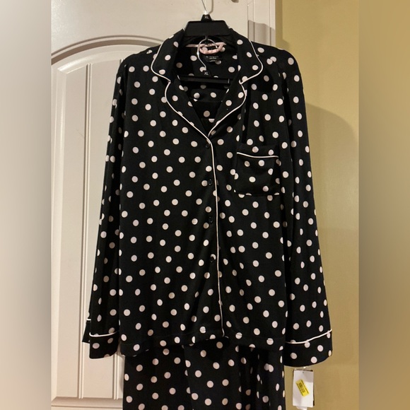 KATE SPADE BLACK AND PINK POLKA DOT PJ SET ( Sz XL & 2 xl) - Picture 9 of 15